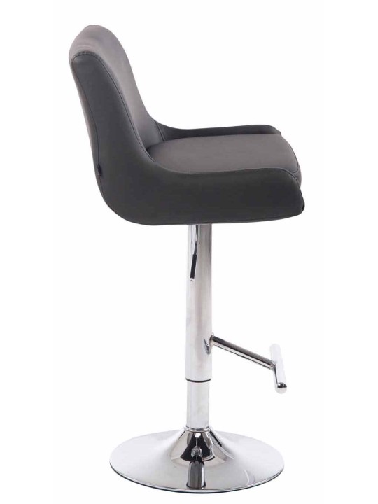 2 db bárszék Club króm műbőr szett, szürke