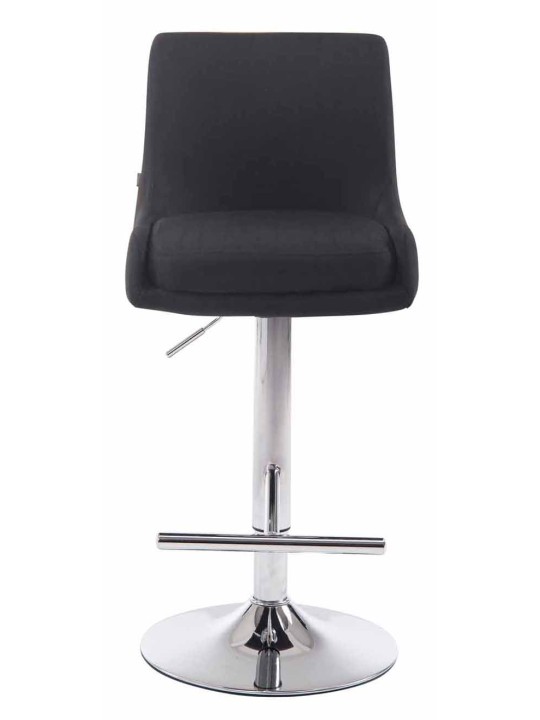 2 db-os bárszék szett, krómozott klubszövet, fekete