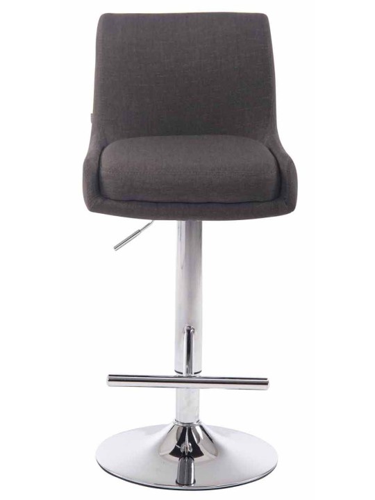2 db-os bárszék szett, krómozott klubszövet, sötétszürke