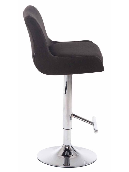 2 db-os bárszék szett, krómozott klubszövet, sötétszürke