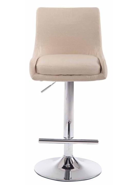 2 db-os bárszék szett, krómozott klubszövet, krém