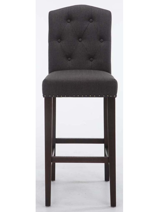 2 db bárszék szett Louise antik anyagból, sötétszürke