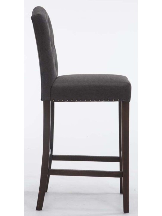 2 db bárszék szett Louise antik anyagból, sötétszürke