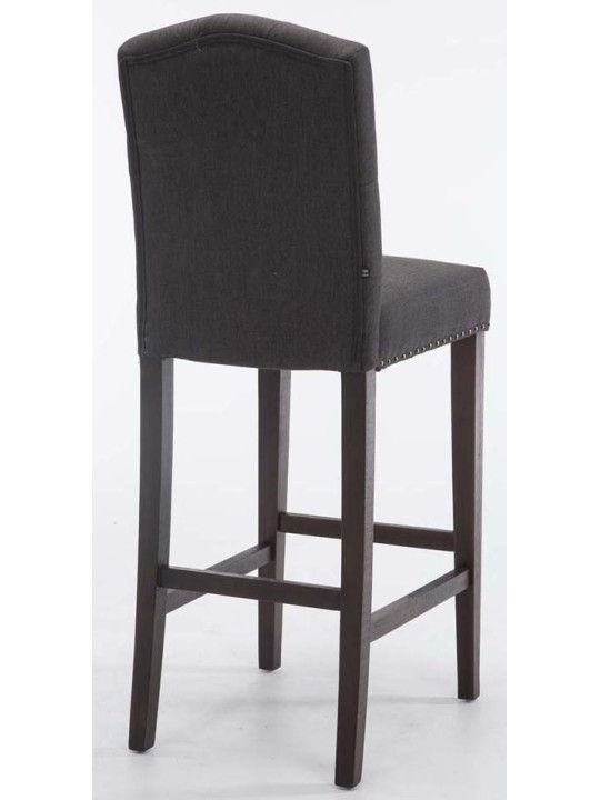 2 db bárszék szett Louise antik anyagból, sötétszürke