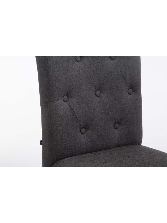 2 db bárszék szett Louise antik anyagból, sötétszürke