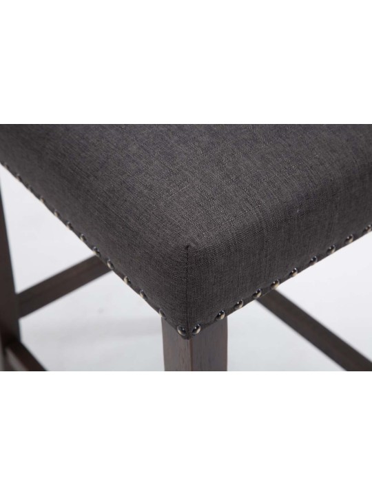 2 db bárszék szett Louise antik anyagból, sötétszürke