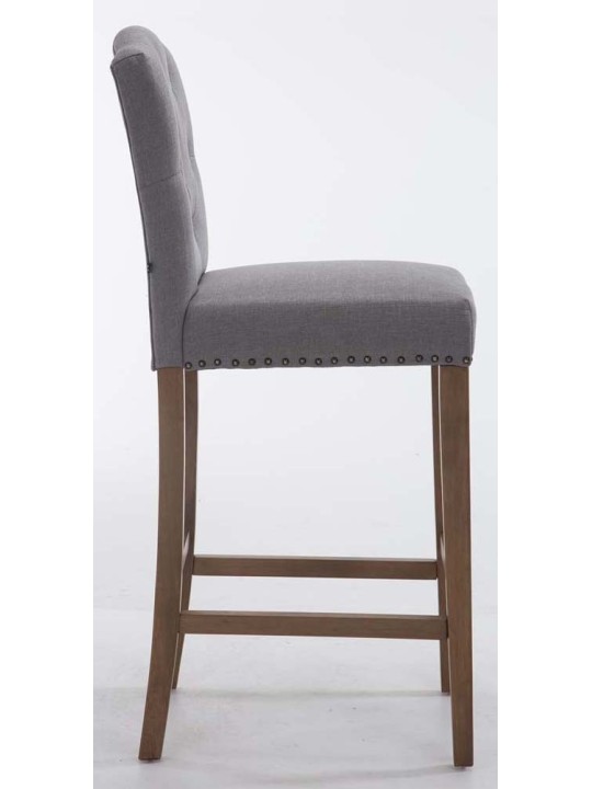 2 db-os bárszék szett Louise szövet antik-light, világosszürke