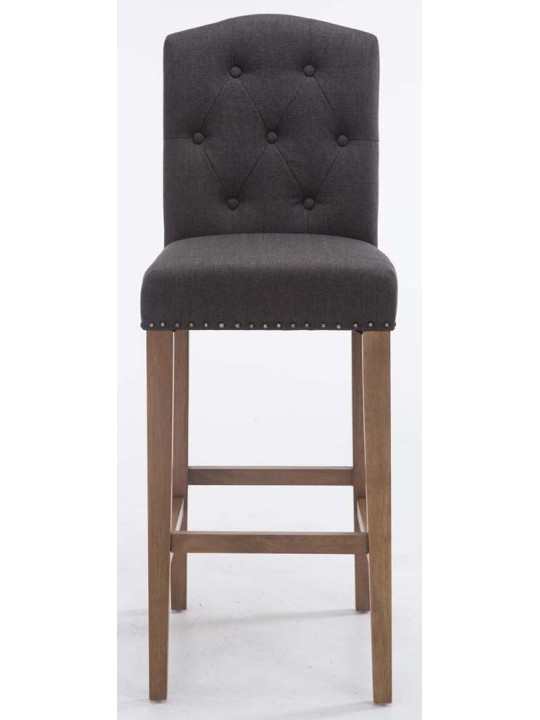 2 db-os bárszék szett Louise szövet antik-light, sötétszürke