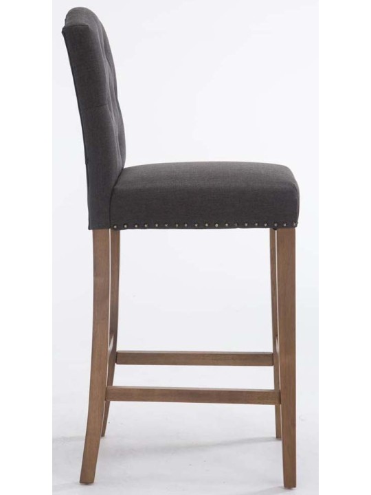 2 db-os bárszék szett Louise szövet antik-light, sötétszürke