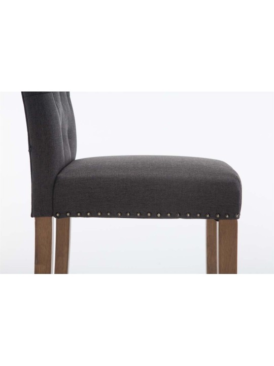 2 db-os bárszék szett Louise szövet antik-light, sötétszürke