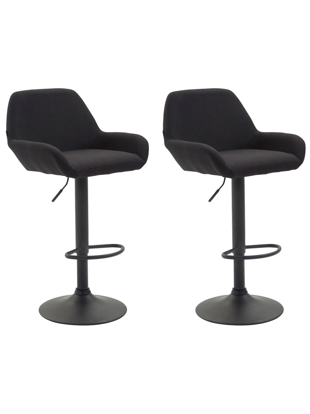 2 db bárszék készlet Braga szövet, fekete