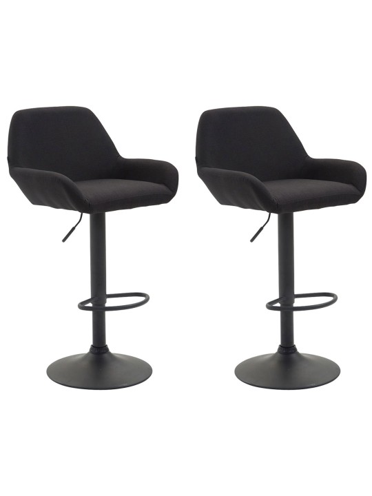 2 db bárszék készlet Braga szövet, fekete