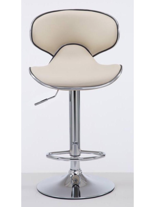 2 db bárszék Las Vegas V2 króm műbőr szett, krém