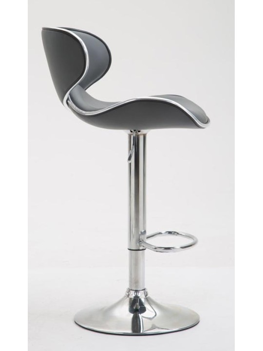 2 db bárszék Las Vegas V2 króm műbőr szett, szürke