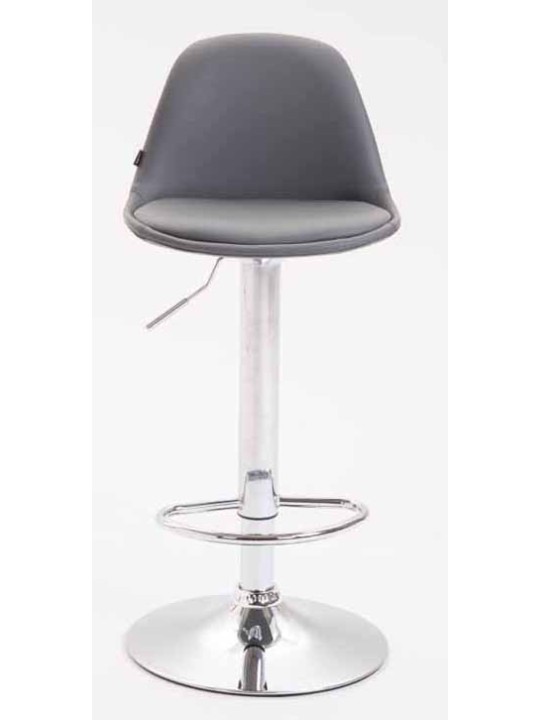2 db bárszék készlet Kiel teljesen kárpitozott króm műbőr, szürke 2 db bárszék készlet Kiel teljesen kárpitozott króm műbőr, szürke