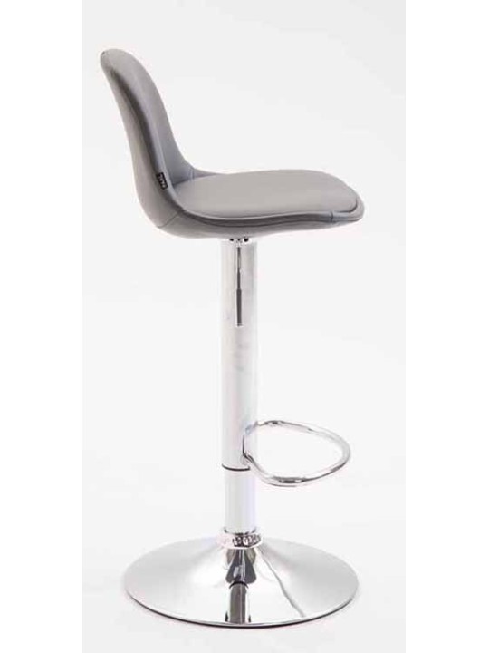 2 db bárszék készlet Kiel teljesen kárpitozott króm műbőr, szürke 2 db bárszék készlet Kiel teljesen kárpitozott króm műbőr, szürke