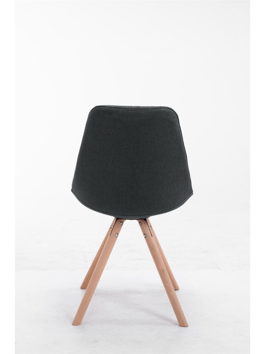 Látogatószék Toulouse szövet Natura kerek, sötétszürke