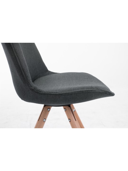 Látogatószék Toulouse szövet Natura kerek, sötétszürke