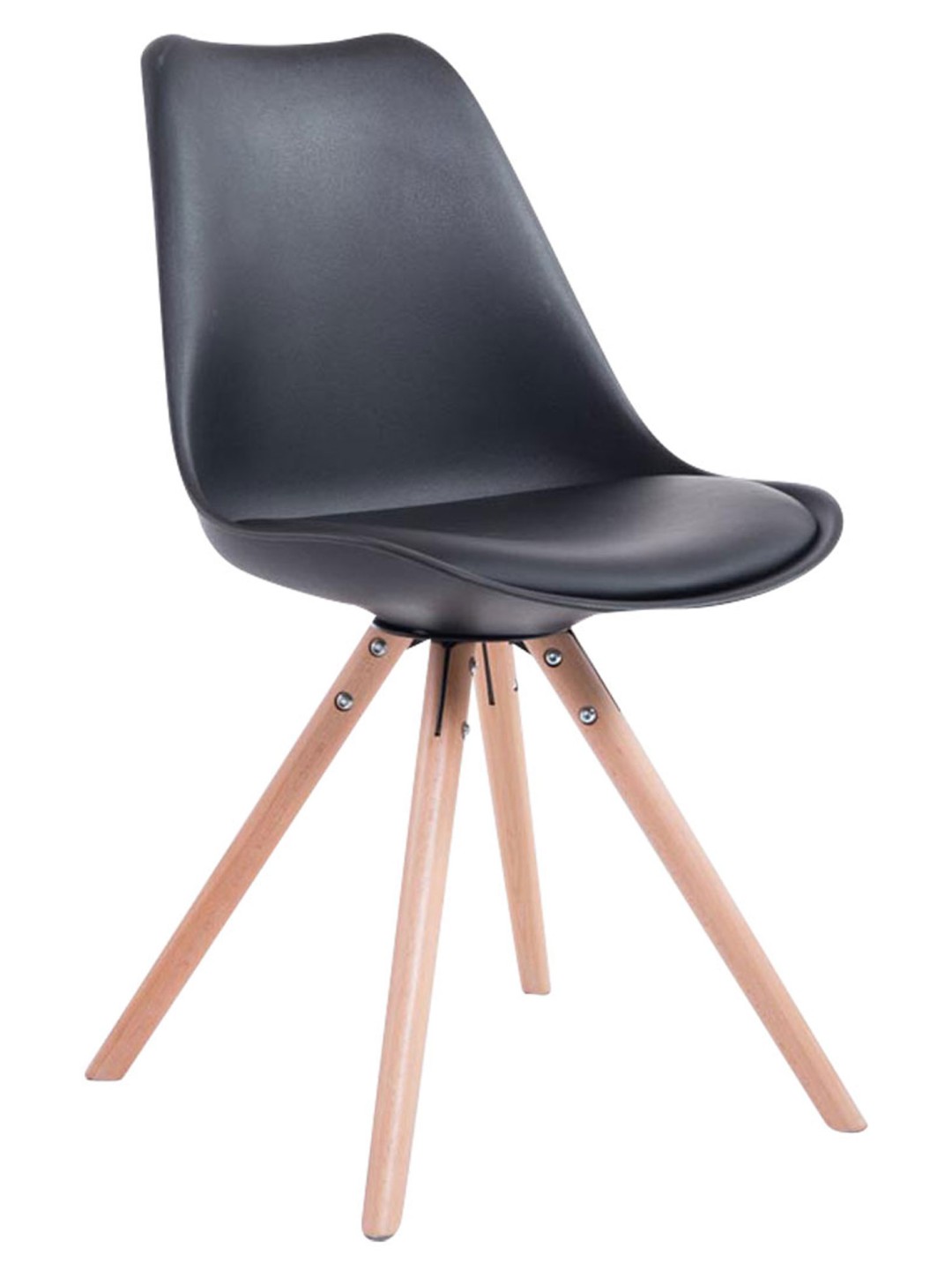 Toulouse Natura kerek látogatói szék, fekete