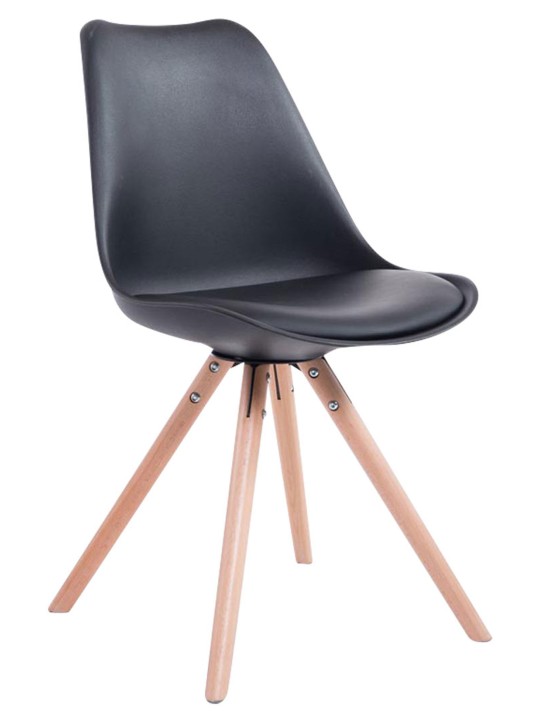 Toulouse Natura kerek látogatói szék, fekete