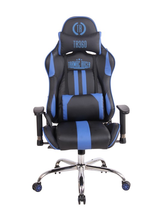 Limit XM műbőr irodai szék, fekete/kék