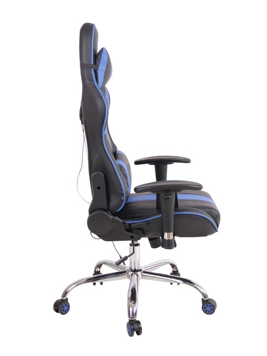 Limit XM műbőr irodai szék, fekete/kék