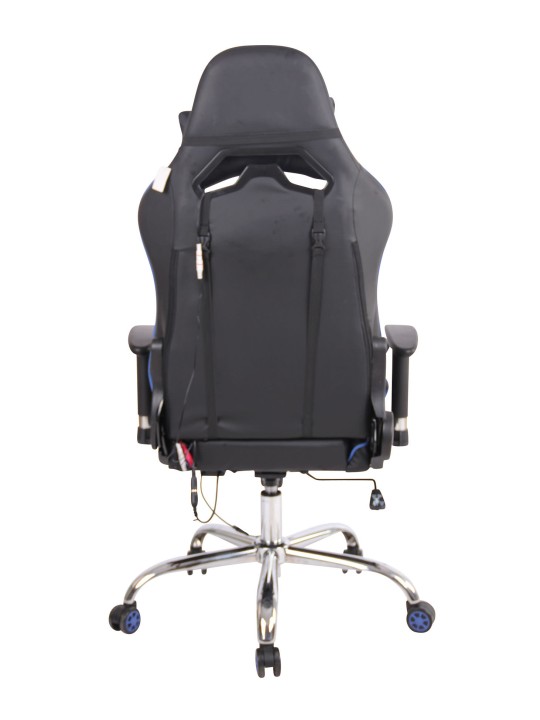 Limit XM műbőr irodai szék, fekete/kék