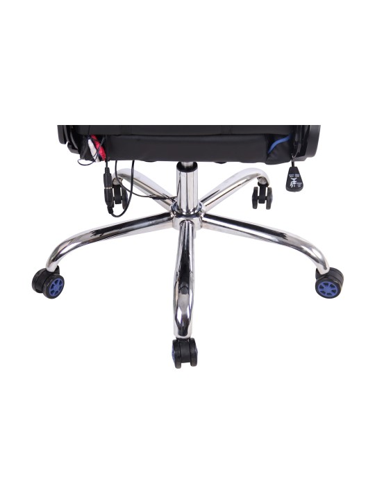 Limit XM műbőr irodai szék, fekete/kék