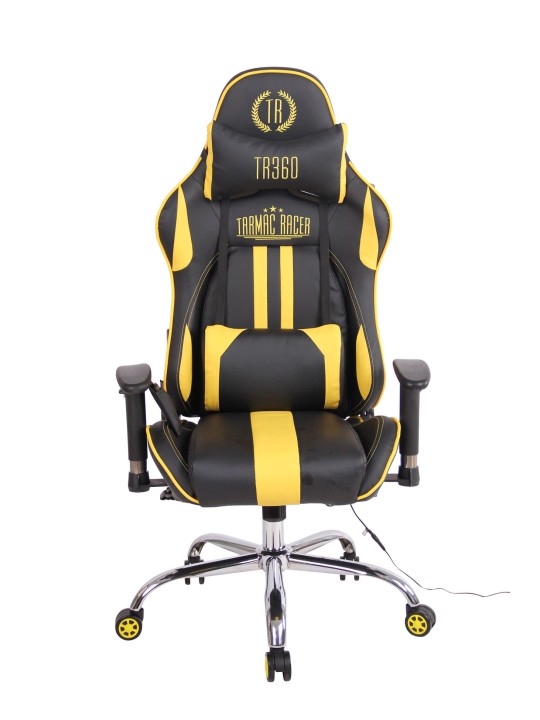 Limit XM műbőr irodai szék, fekete/sárga