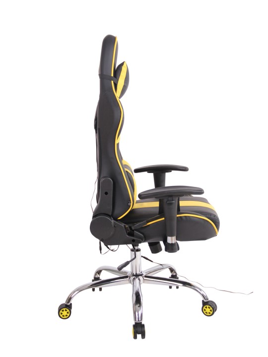 Limit XM műbőr irodai szék, fekete/sárga