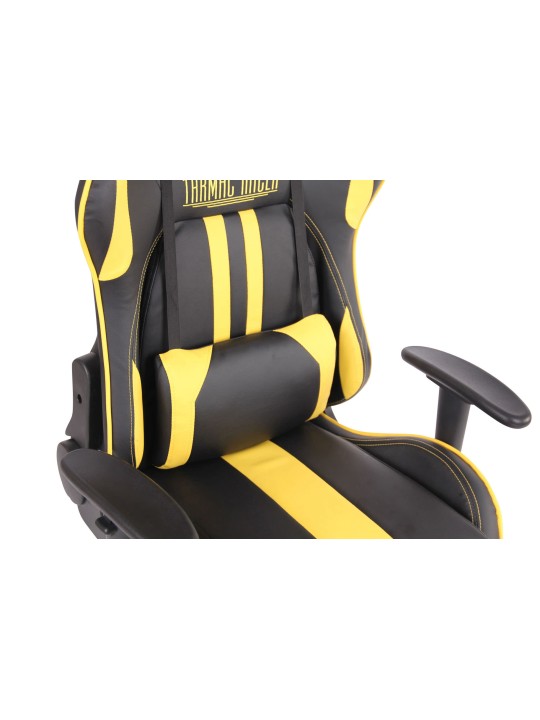 Limit XM műbőr irodai szék, fekete/sárga