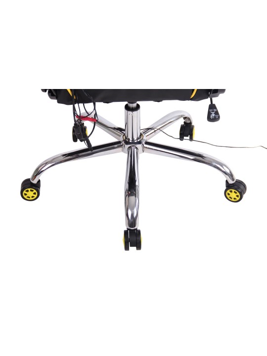 Limit XM műbőr irodai szék, fekete/sárga