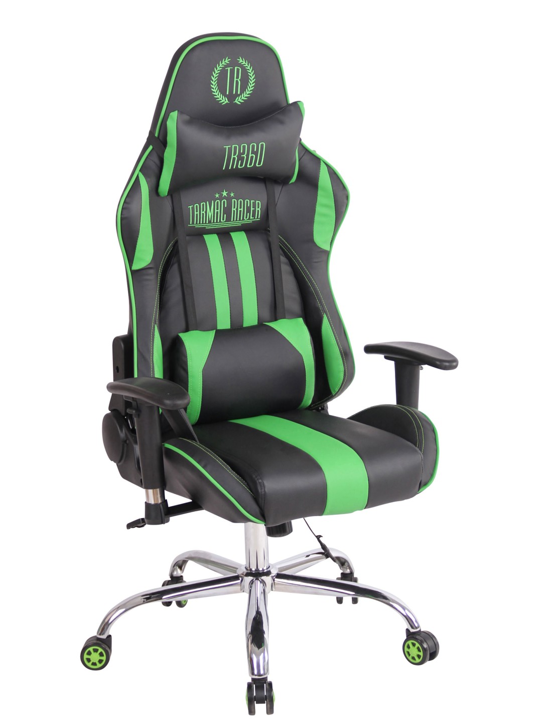 Limit XM műbőr irodai szék, fekete/zöld