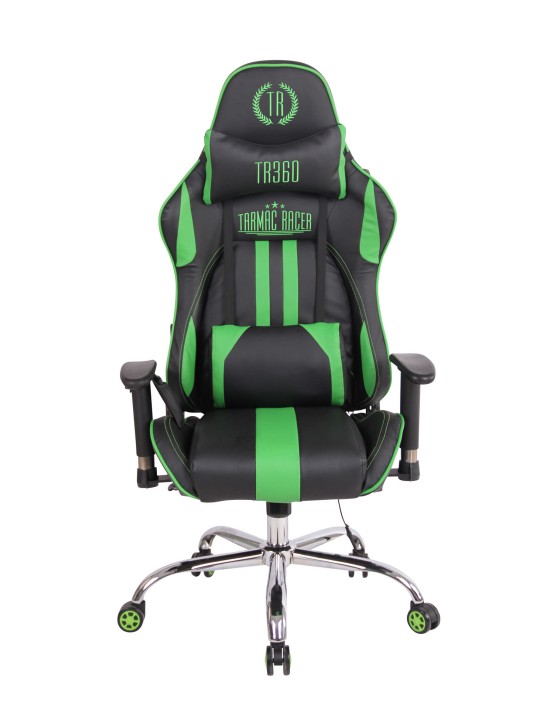 Limit XM műbőr irodai szék, fekete/zöld