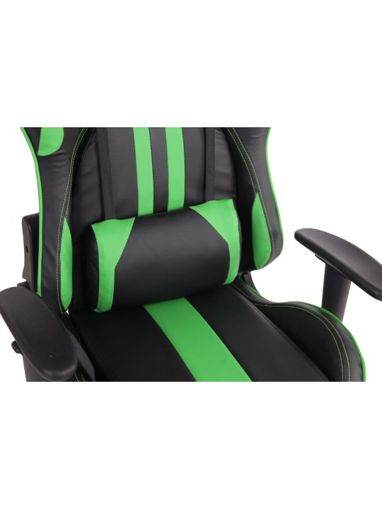 Limit XM műbőr irodai szék, fekete/zöld