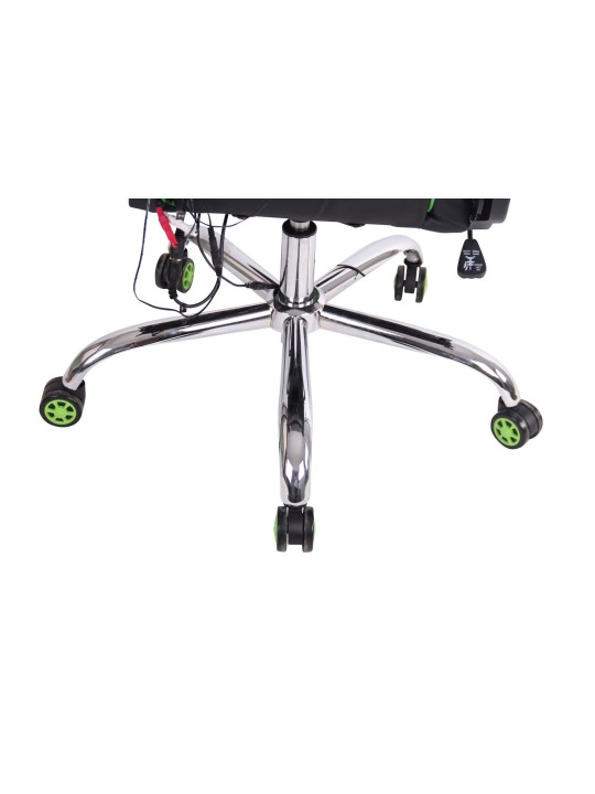 Limit XM műbőr irodai szék, fekete/zöld