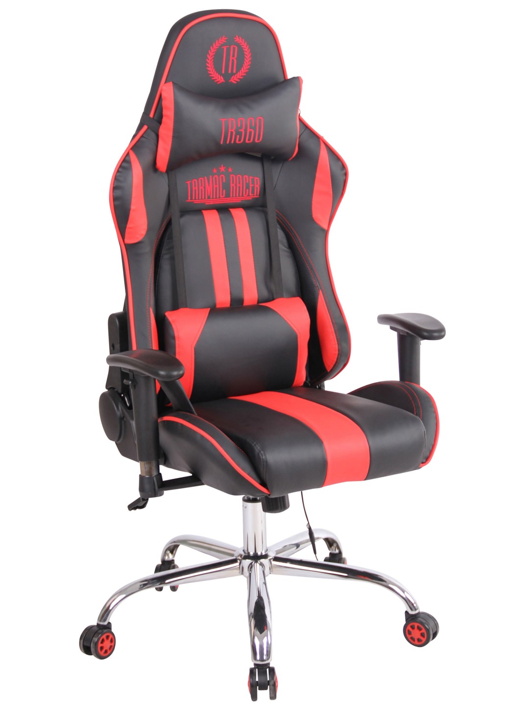 Limit XM műbőr irodai szék, fekete/piros