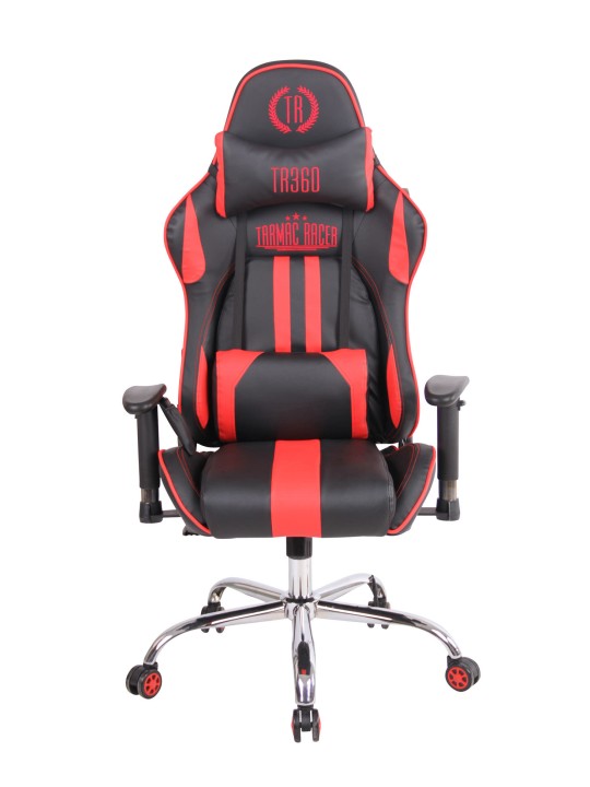 Limit XM műbőr irodai szék, fekete/piros