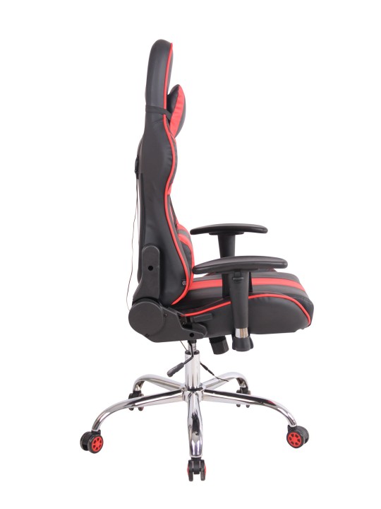 Limit XM műbőr irodai szék, fekete/piros