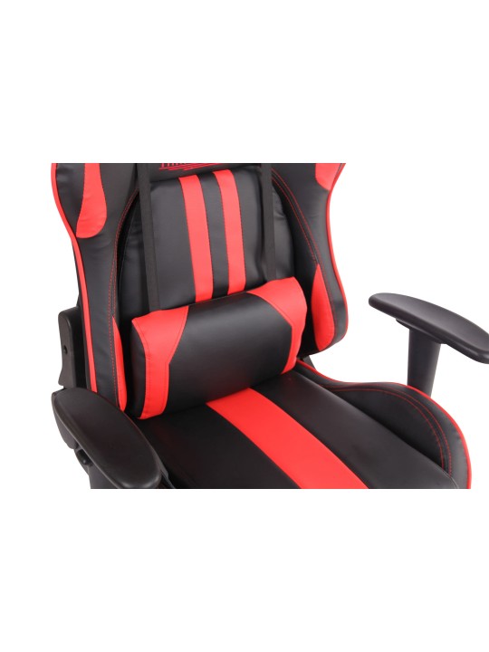 Limit XM műbőr irodai szék, fekete/piros