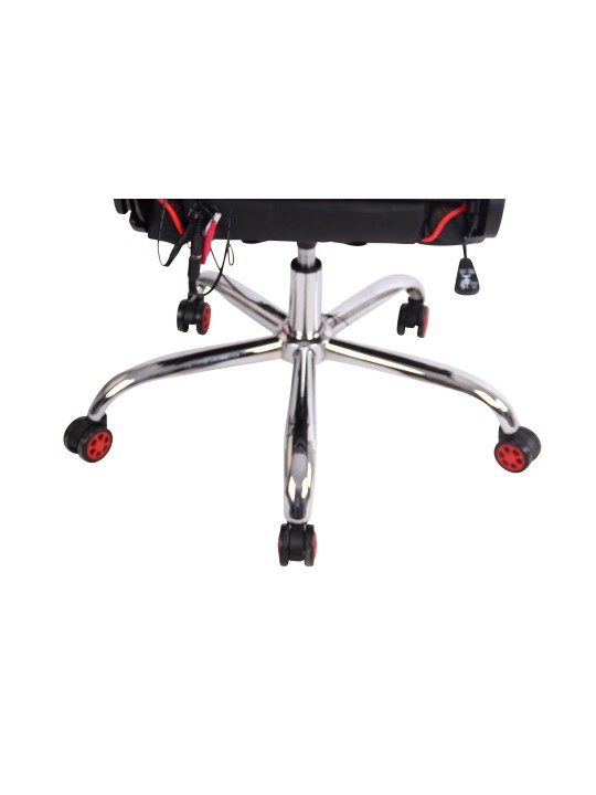 Limit XM műbőr irodai szék, fekete/piros