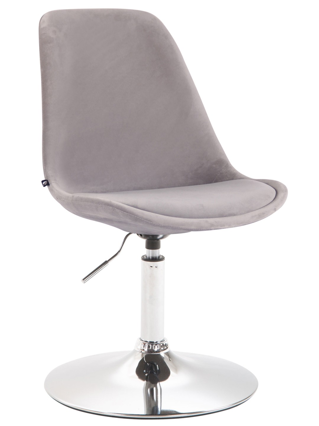 Maverick bársony króm étkezőszék, szürke