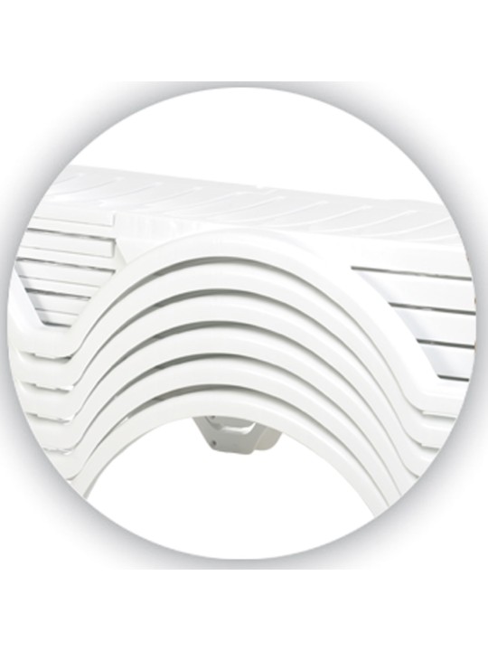 10 db-os napozóágy készlet aqua, fehér