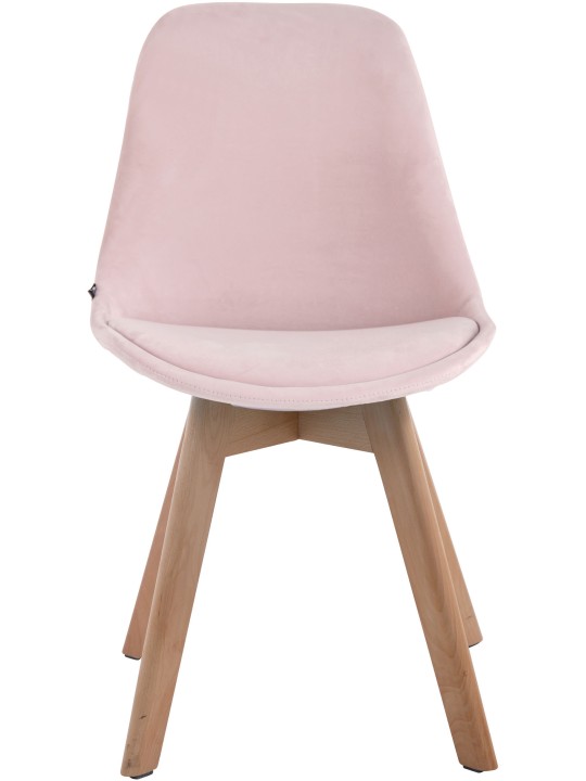 Látogatószék Borneo V2 bársony natúr, rózsaszín