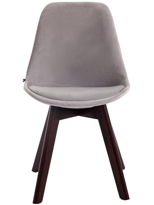 Látogatószék Borneo V2 bársony dió, szürke