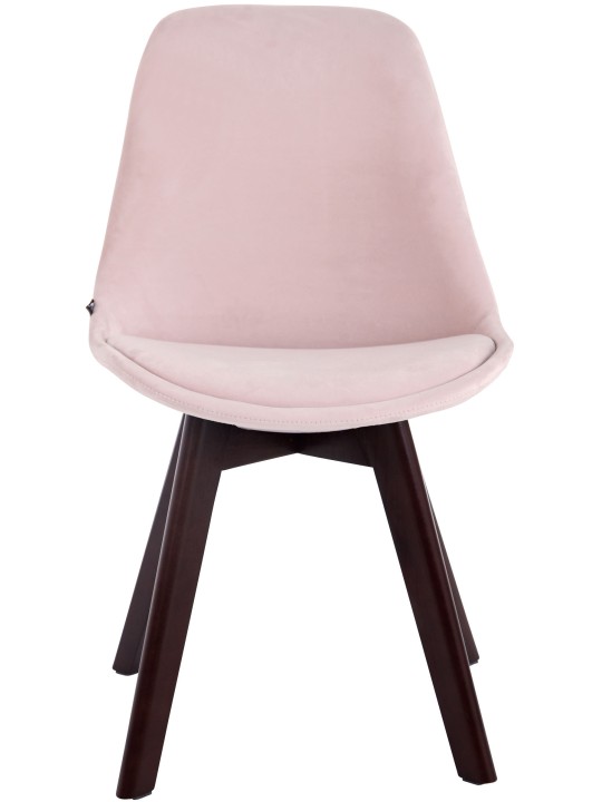 Látogatószék Borneo V2 bársony dió, rózsaszín