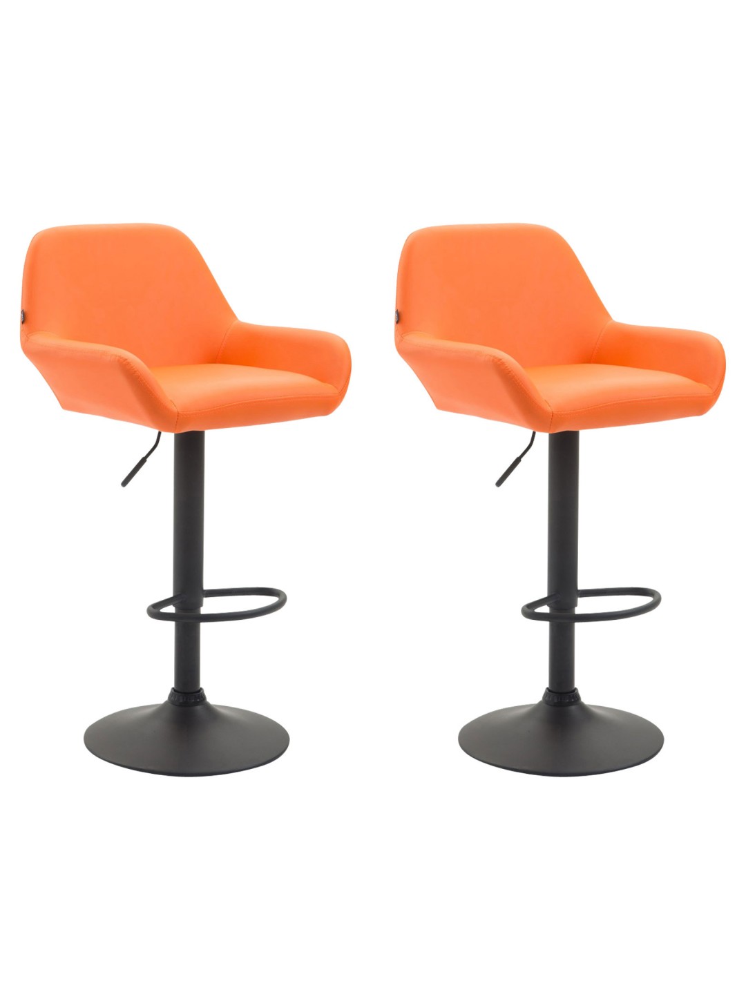 2 db bárszék Braga műbőr készlet, narancs