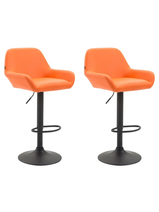 2 db bárszék Braga műbőr készlet, narancs