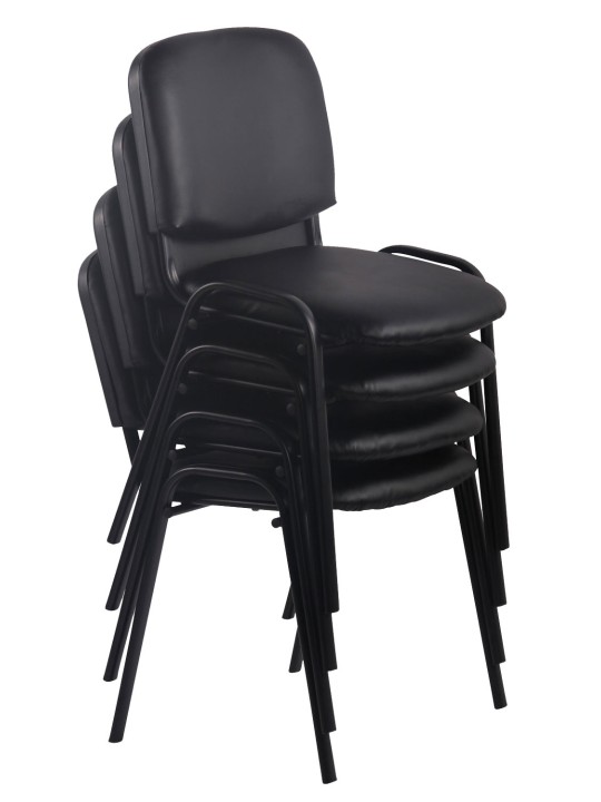 4 db-os Ken műbőr látogatószék szett, piros