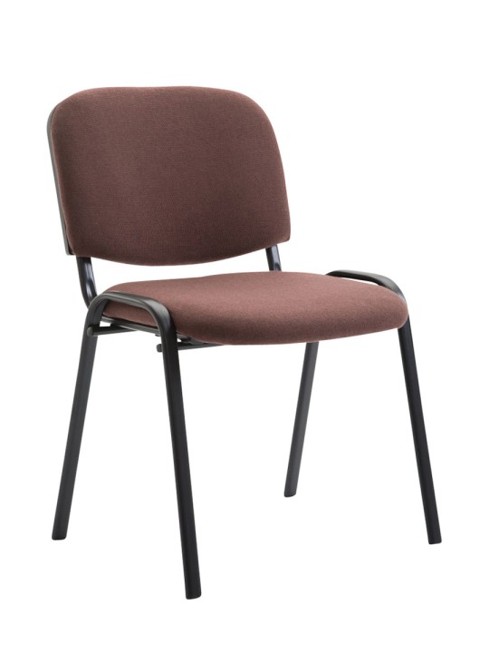 4db látogatói szék készlet Ken anyagból, barna